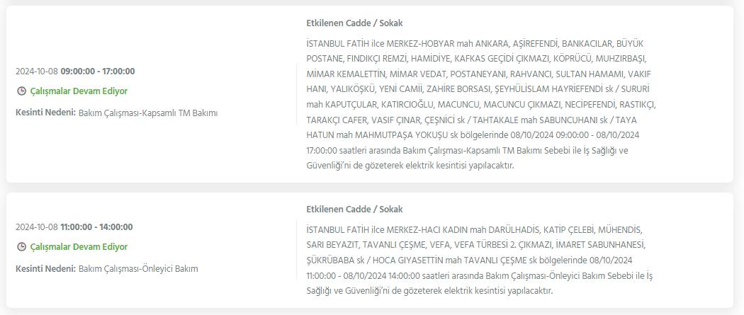 İstanbul'da 8 saati bulacak elektrik kesintisi! BEDAŞ ilçe ilçe açıkladı 13